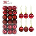 36pcs wine red