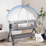 Bassinet Netting Cover Bassinet Cover Breathable Foldable Mesh Zipper Baby Mosquito Net Encrypted Bug Net Crib Protectors