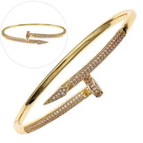 Copper With Zirconium Opening Female Simple Trendy Bracelet Trendy Women's Stainless Steel Jewelry Holiday Gifts for Girlfriends