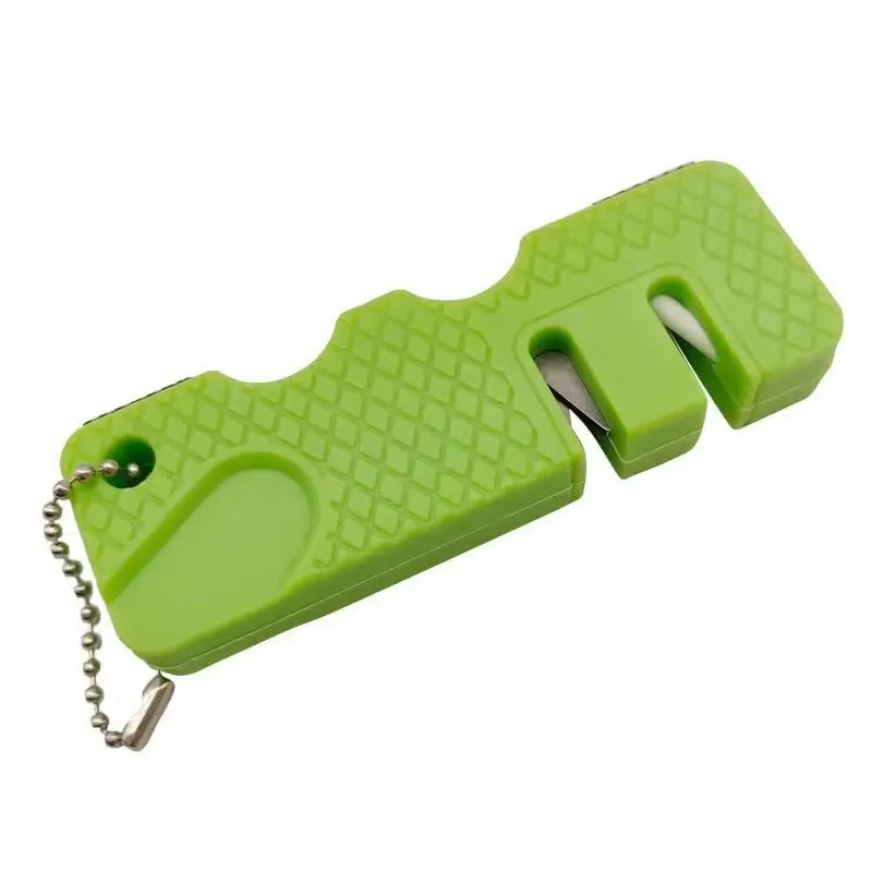 1PC Small Mini Outdoor Portable Knife Sharpener Two Manual Ceramic Knife Sharpener Kitchen Tools Whetstone