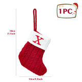 Christmas Socks Knitting Snowflake Letter Stocking Christmas Decoration For Home 2024 Xmas Tree Ornament Gift Navidad Natal 2024