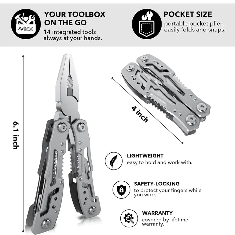 Hand Diy Multi Tools Multi-tool Folding Knives Scissor Cutters EDC Survival Gear Manual Pliers Fishing Outdoor Survival Camping