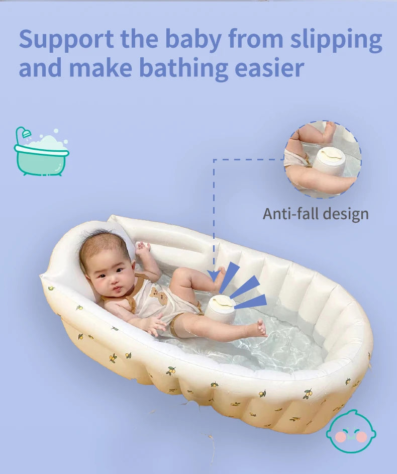 Inflatable Baby Pool – Portable Children's Swimming Pool & Bathing Tub