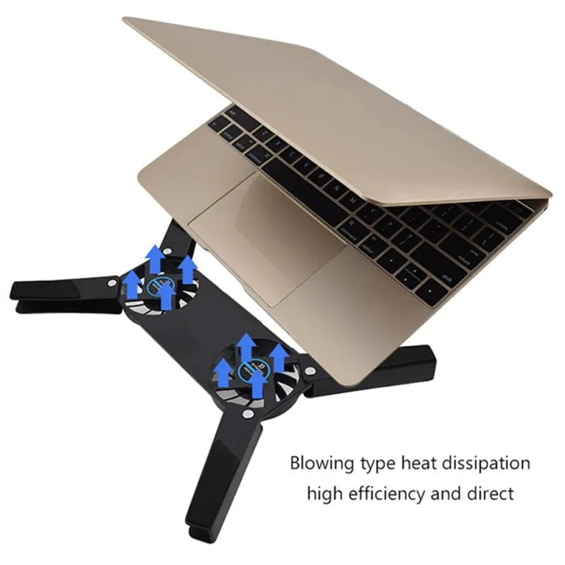 New Laptop Cooling Pad Laptop Cooler USB Powered Cooling Pad Bracket 2 Fans for Laptop Universal 7 15" 1 Laptop Stand