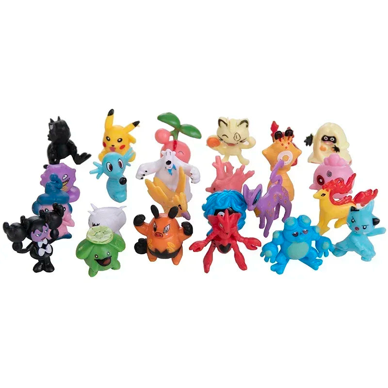 24-144pcs Pokemon Figure Model  Pikachu Anime Dolls 2-3CM Ornamental Decoration Not Repeating Mini Model Toy Kids Christmas Gift