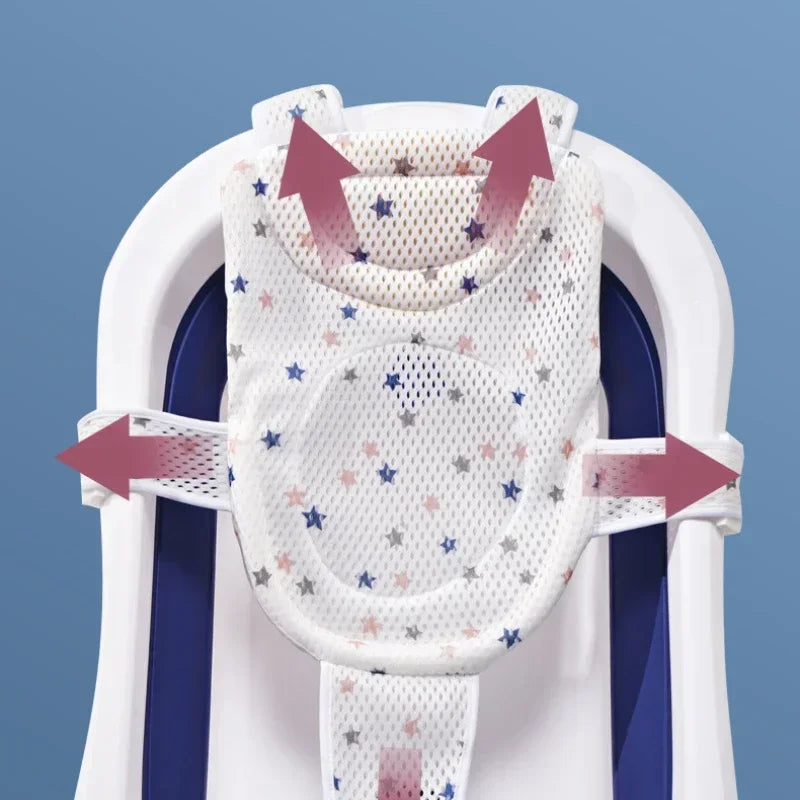 Newborn Baby Bath Seat – Adjustable Infant Bath Support Net for Bathtub