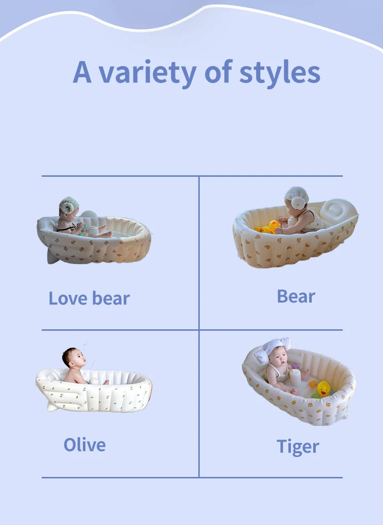 Inflatable Baby Pool – Portable Children's Swimming Pool & Bathing Tub