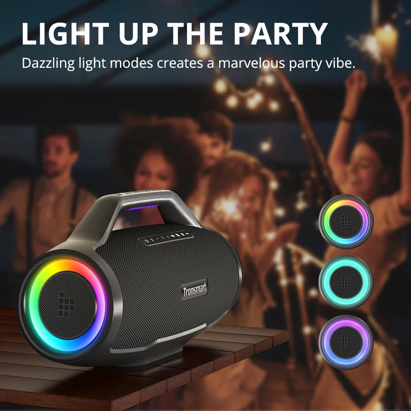 Tronsmart Bang Max Bluetooth Speaker 130W Speaker with 3 Way Sound System, Sync Up 100+ Speakers, APP Control, Guitar/Mic Input