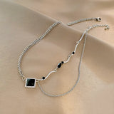 Fashion Chic Cross Crystal Zircon Pendant Tassel Necklace for Women Girls Clavicle Chain Accessories Aesthetic Y2K Jewelry