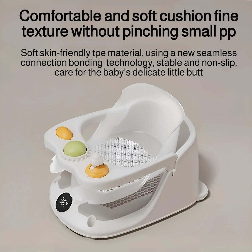 Baby Bath Seat for Babies 6 Months & Up – Non-Slip Infant Bathtub Seat with Rinse Cup