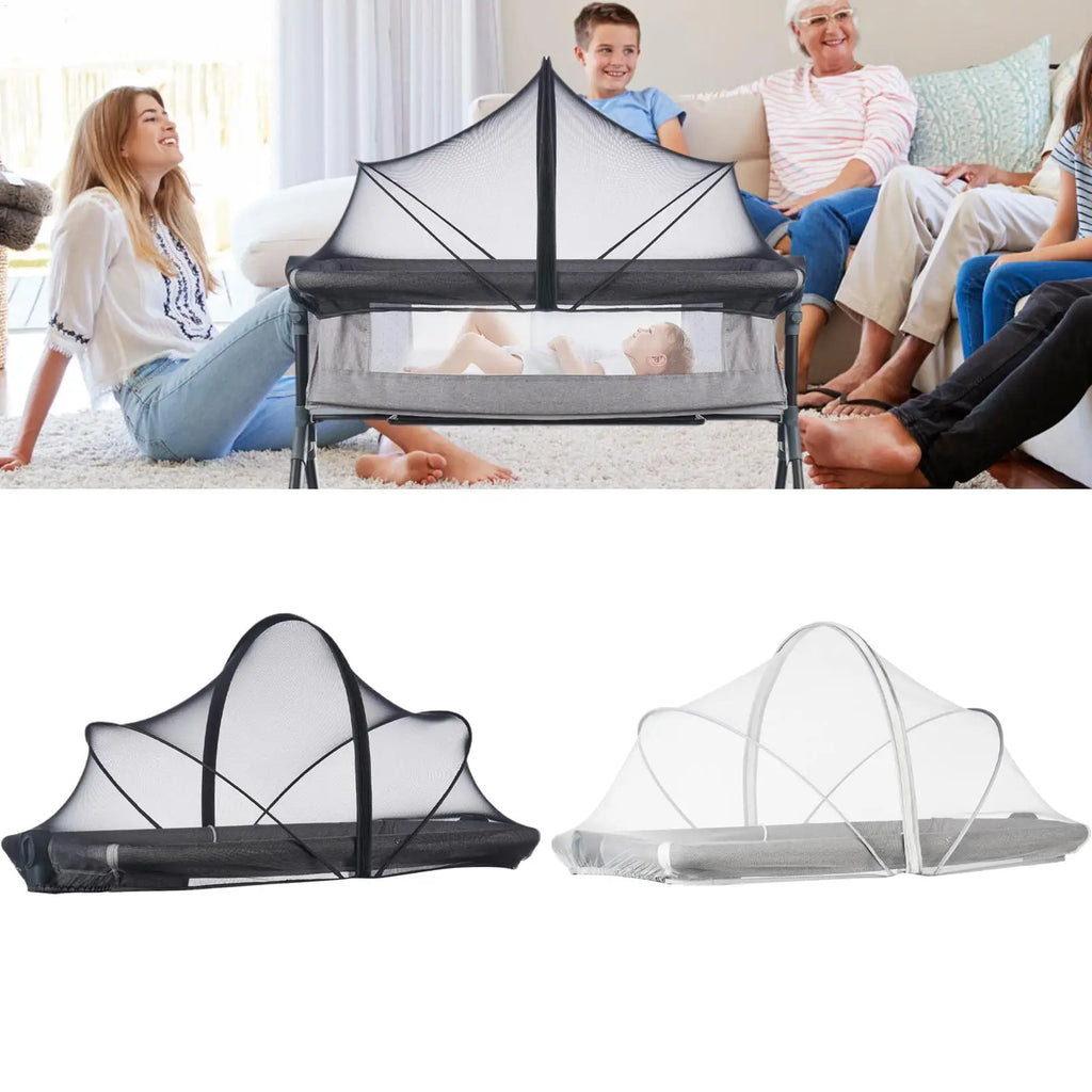 Bassinet Mosquito Net – Breathable Mesh Baby Crib Bug Net Cover with Zipper