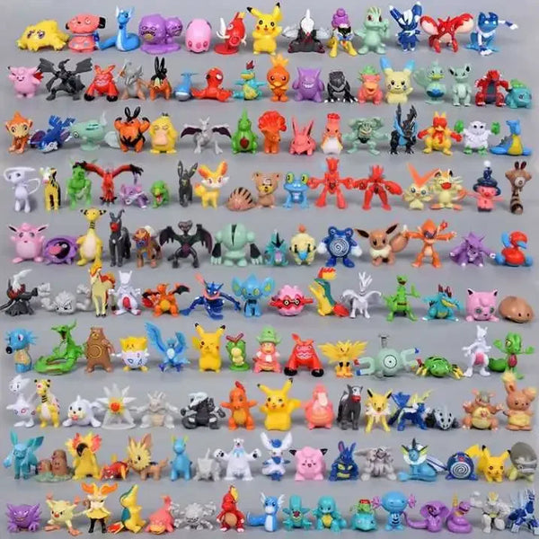 24-144pcs Pokemon Figure Model  Pikachu Anime Dolls 2-3CM Ornamental Decoration Not Repeating Mini Model Toy Kids Christmas Gift