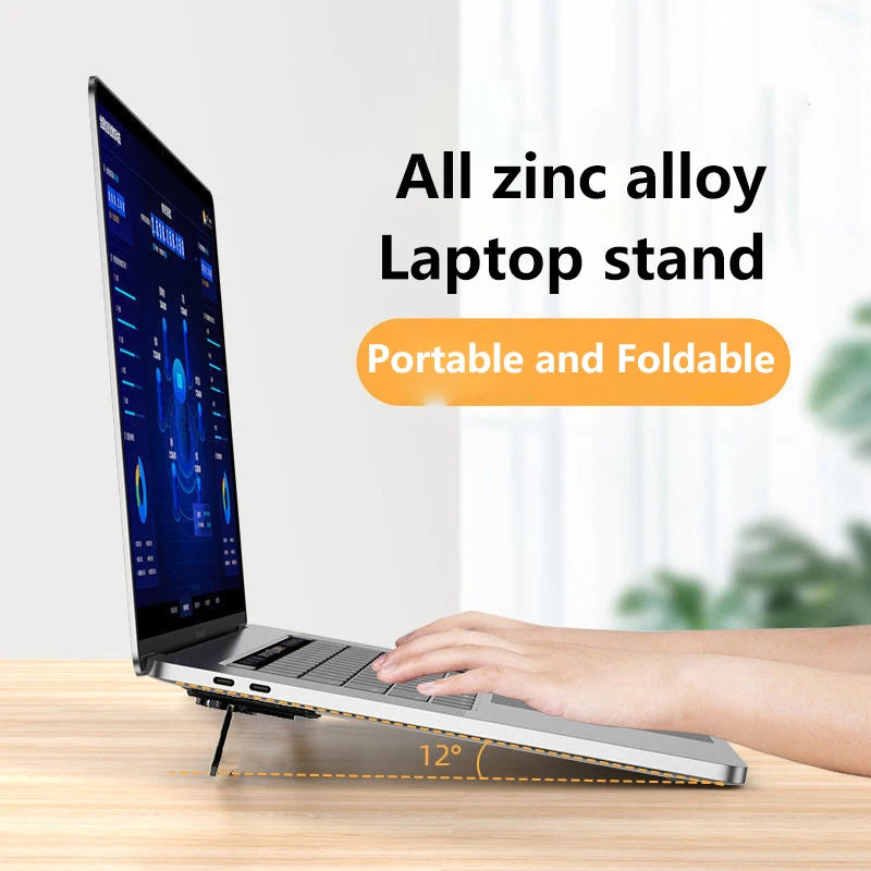 1pc Laptop Stand Invisible Radiator Portable Foldable Storage Stand Business Simple Comfortable Office Universal Computer Model