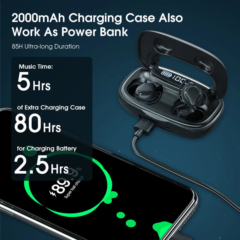 Mpow M30 Plus Bluetooth 5.3 True Wireless Earbuds 85h Playtime iPX7 Sweatproof TWS Earphones USB-C Charging For iPhone Xiaomi