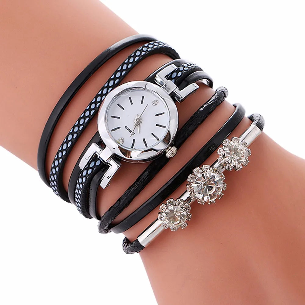 Ladies Watch Circle Diamond Table Student Fashion Bracelet Women's Watch Women's Watches