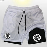 Z Goku Anime Sweatpants Shorts Men Gym Running Shorts Men Quick Dry Sport Outdoor Training Summer 2 In 1 Men Short Pants