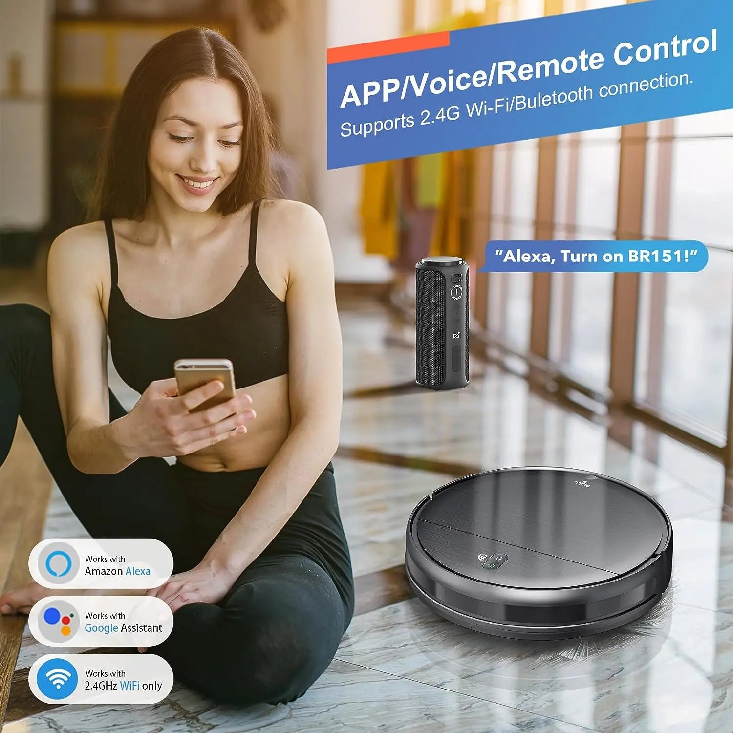 MAMNV BR151 Robot Vacuum Cleaner 4500Pa Mopping Cleaning Machine Sweeper Carpet Cleaner Smart Home Pet Hair Multiple Floors APP