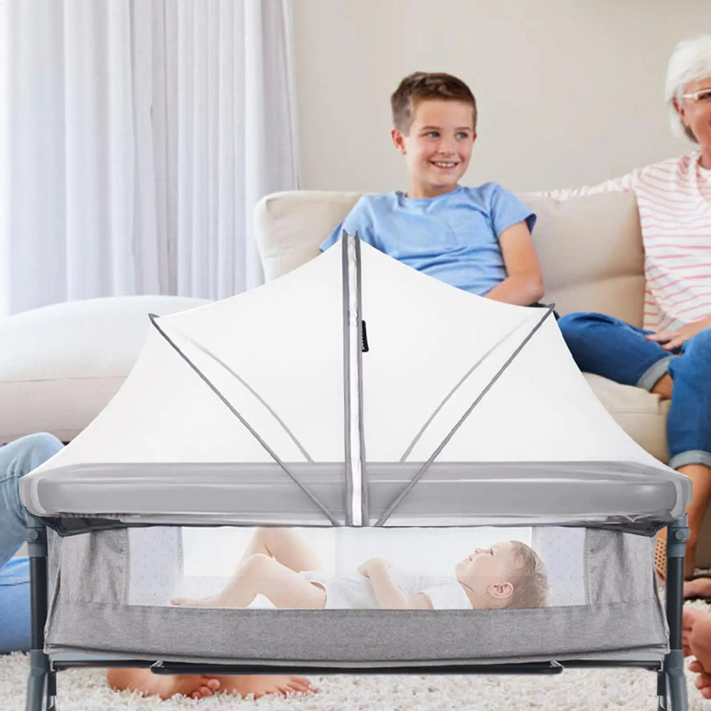Bassinet Mosquito Net – Breathable Mesh Baby Crib Bug Net Cover with Zipper