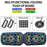 Home Gym Equipment 30in1 Home Workout Set with Foldable Push Up Bar, Resistance Band Professional Push Up Strength Training Equ