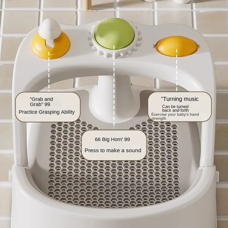 Baby Bath Seat for Babies 6 Months & Up – Non-Slip Infant Bathtub Seat with Rinse Cup