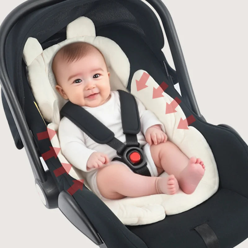 Newborn Bassinet Protector, Baby Stroller Seat Cushion, Car Seat Insert, Thick Soft Washable, Baby Travel Anti-Bump Pad