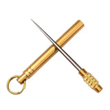 Titanium Outdoor EDC Portable Multi-Purpose Toothpick Bottle Fruit Fork Camping Tool Toothpick Tube Is More Durable Than Floss