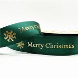 5yards 1inch 25mm Christmas Ribbon Printed Christmas Polyester Ribbon For Handmade Design Christmas Decoration DIY Gift Packing