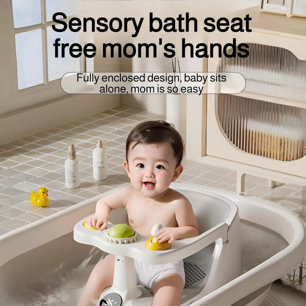 Baby Bath Seat for Babies 6 Months & Up – Non-Slip Infant Bathtub Seat with Rinse Cup
