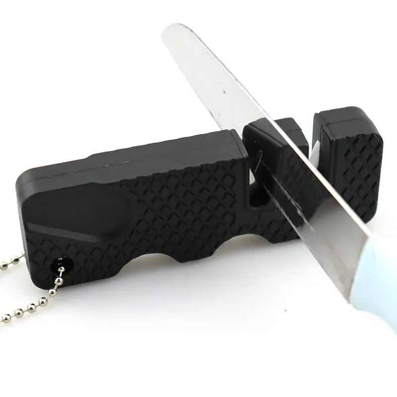 1PC Small Mini Outdoor Portable Knife Sharpener Two Manual Ceramic Knife Sharpener Kitchen Tools Whetstone