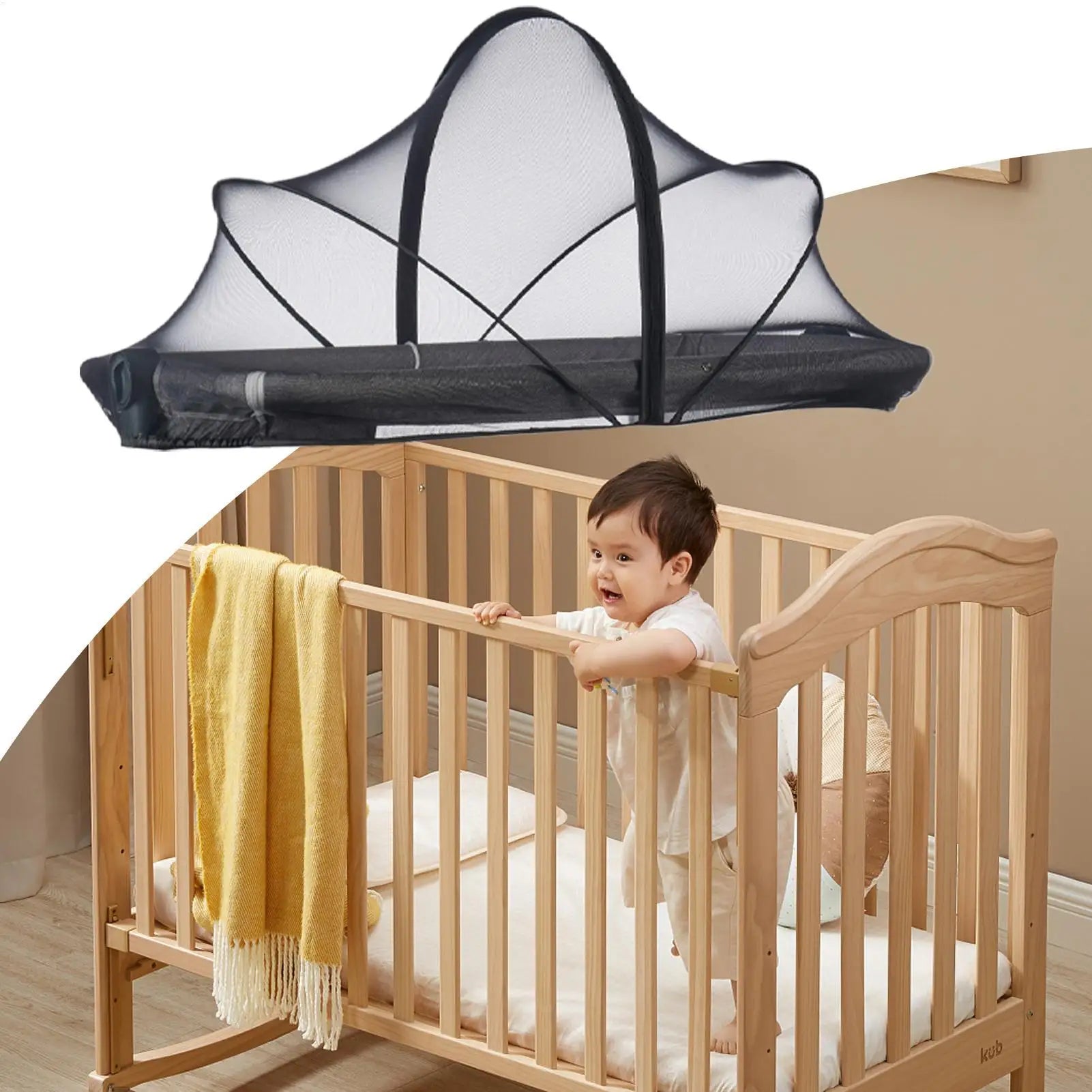 Bassinet Netting Cover Bassinet Cover Breathable Foldable Mesh Zipper Baby Mosquito Net Encrypted Bug Net Crib Protectors