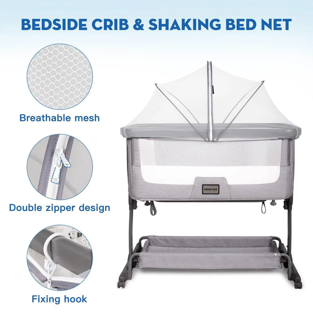 Bassinet Mosquito Net – Breathable Mesh Baby Crib Bug Net Cover with Zipper