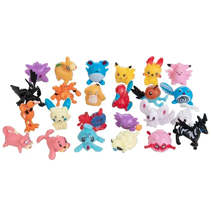 24-144pcs Pokemon Figure Model  Pikachu Anime Dolls 2-3CM Ornamental Decoration Not Repeating Mini Model Toy Kids Christmas Gift