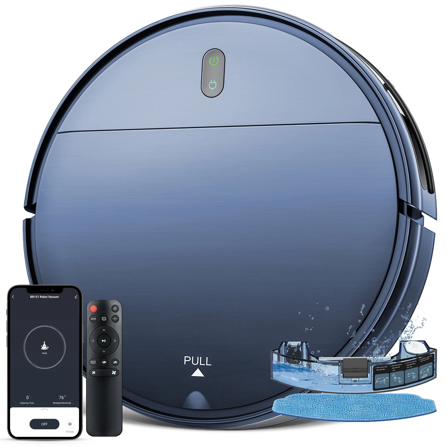 MAMNV BR151 Robot Vacuum Cleaner 4500Pa Mopping Cleaning Machine Sweeper Carpet Cleaner Smart Home Pet Hair Multiple Floors APP