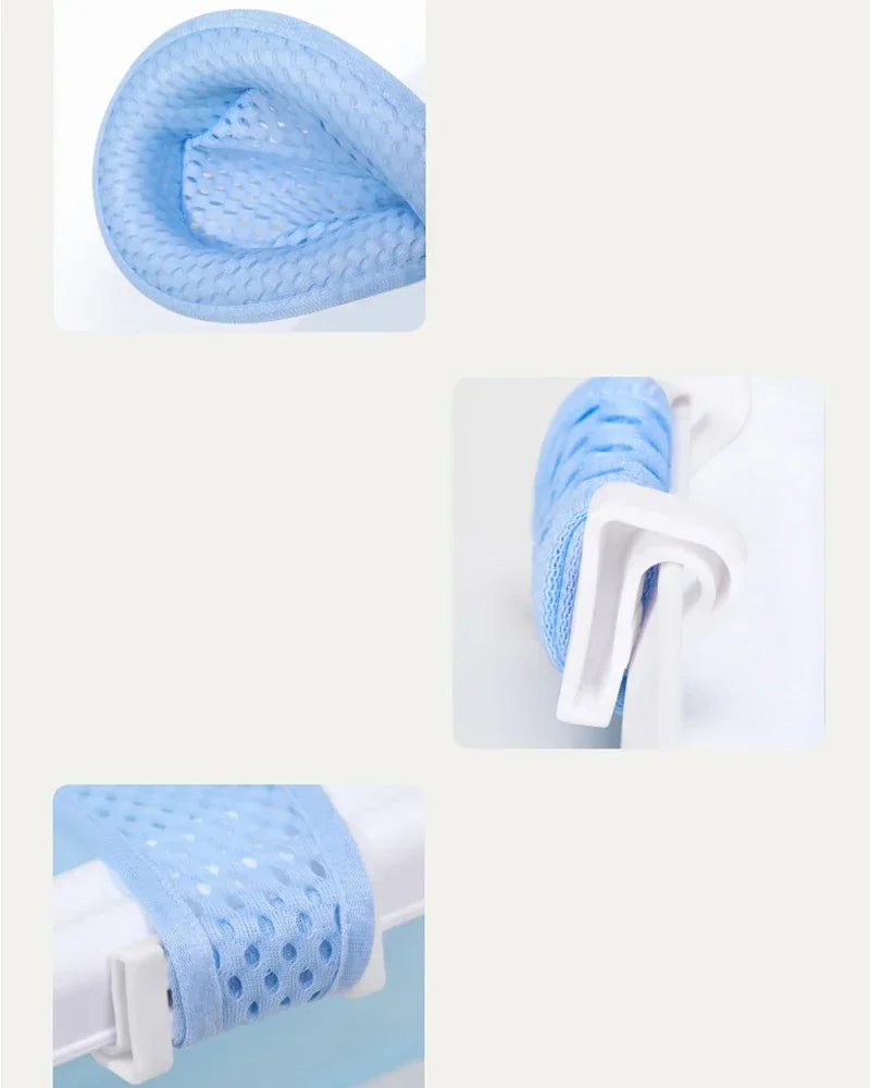 Baby Bath Tub Net Seat, Newborn Bath Seat, Adjustable Infant Bath Support Cushion