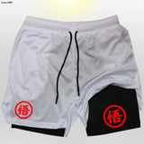 Z Goku Anime Sweatpants Shorts Men Gym Running Shorts Men Quick Dry Sport Outdoor Training Summer 2 In 1 Men Short Pants