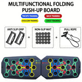 Home Gym Equipment 30in1 Home Workout Set with Foldable Push Up Bar, Resistance Band Professional Push Up Strength Training Equ