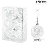 1box Christmas Balls Christmas Tree Ornaments Ball Xmas Hanging Tree Pendants Home Party Decor 2023 New Year Gift Noel Navidad