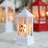 New Christmas Wind Lamp Candle Table Lamp Small Night Lamp Elderly Snowman Christmas Decoration Small Night Lamp Desktop Decorat