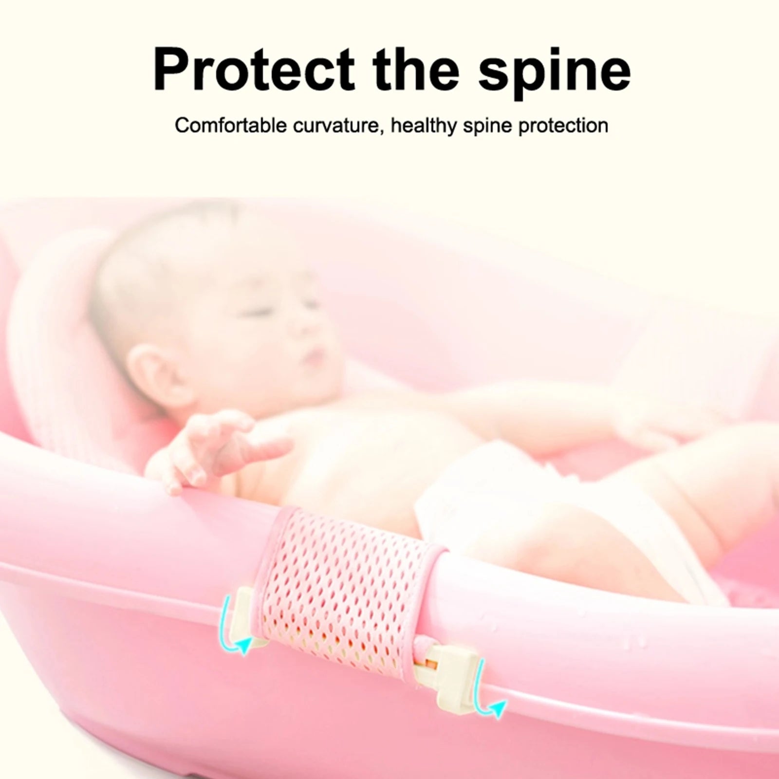 Baby Bath Net Support For Newborn Baby Bath Net Adjustable Anti Slip Bathtub Net Shower