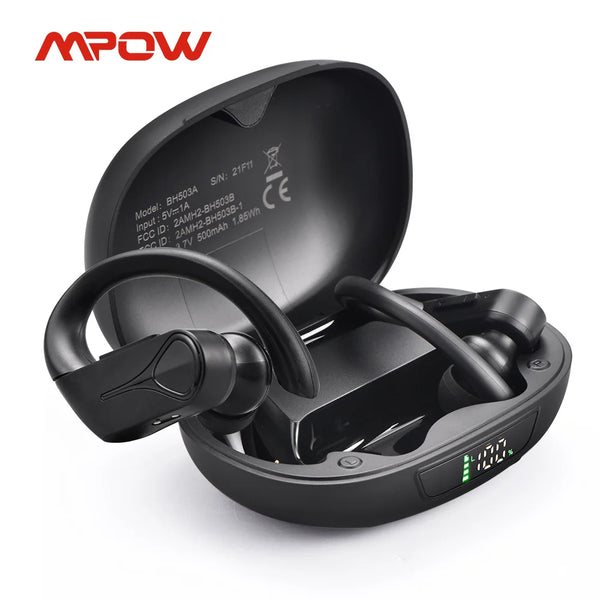 Mpow Flame Solo Wireless Earphones TWS Bluetooth 5.4 Earbuds with ENC Noise Cancellation Mic IPX7 Waterproof for Running Sport