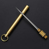 Titanium Outdoor EDC Portable Multi-Purpose Toothpick Bottle Fruit Fork Camping Tool Toothpick Tube Is More Durable Than Floss