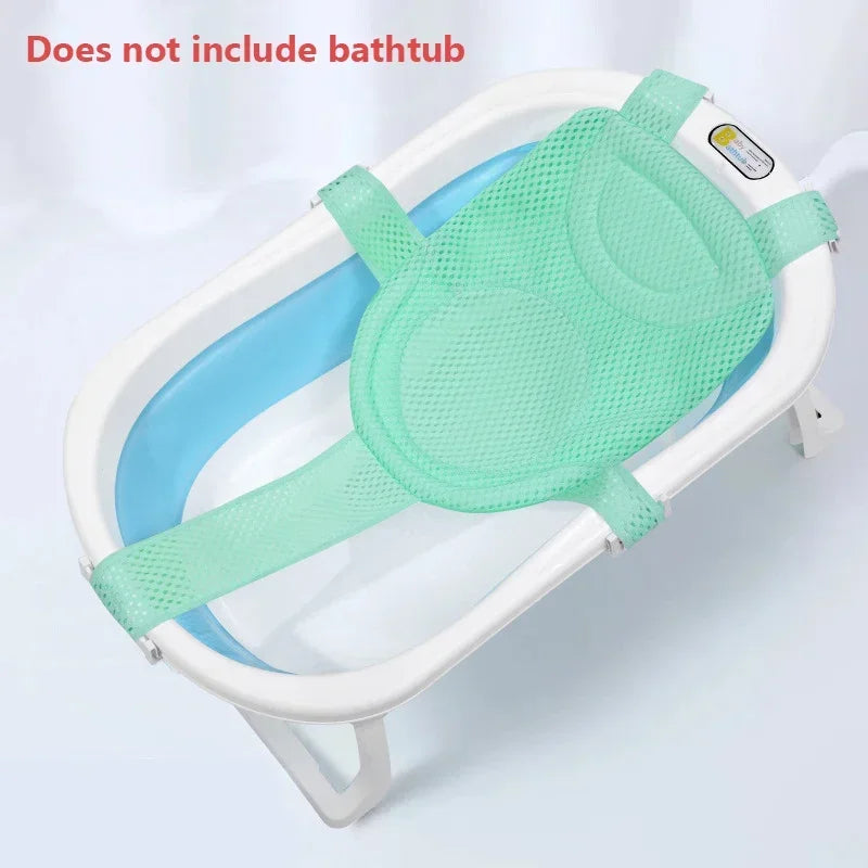 Baby Bath Tub Net Seat, Newborn Bath Seat, Adjustable Infant Bath Support Cushion