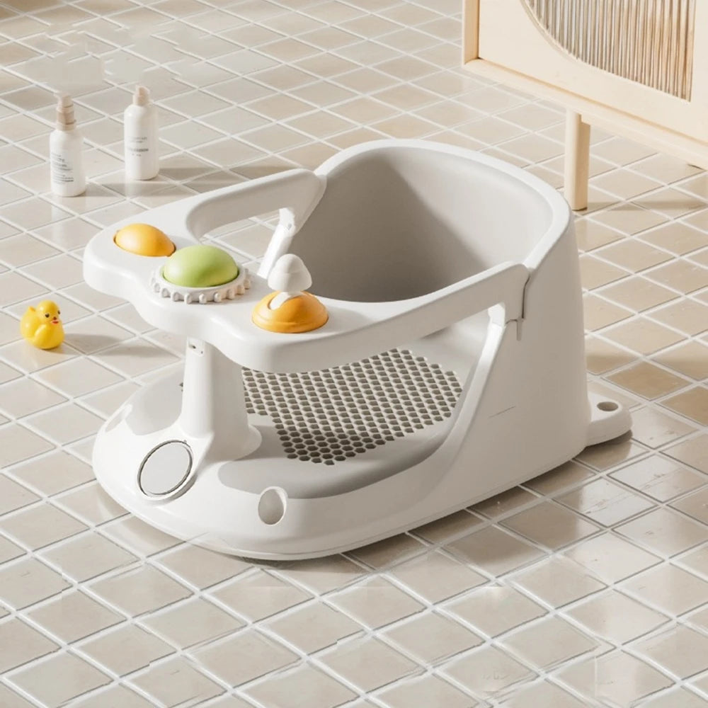 Baby Bath Seat for Babies 6 Months & Up – Non-Slip Infant Bathtub Seat with Rinse Cup