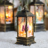 New Christmas Wind Lamp Candle Table Lamp Small Night Lamp Elderly Snowman Christmas Decoration Small Night Lamp Desktop Decorat