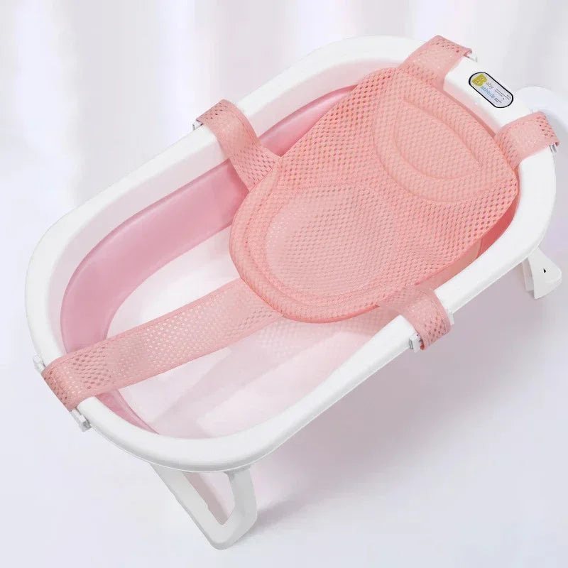 Baby Bath Tub Net Seat, Newborn Bath Seat, Adjustable Infant Bath Support Cushion