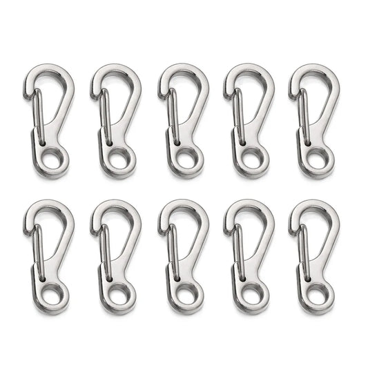 4/10Pcs Carabiner D-Ring Key Chain Spring Clips Mini Aluminium Alloy Hang Buckle Survival EDC Gear Outdoor Camping Keyring Tool