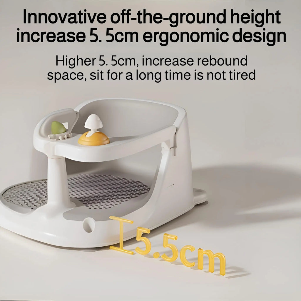 Baby Bath Seat for Babies 6 Months & Up – Non-Slip Infant Bathtub Seat with Rinse Cup