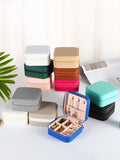 PU Leather Jewelry Mini Storage Box Travel Home Bracelet Earrings Storage Display Case For Women Ring Jewelry Portable Organizer