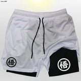 Z Goku Anime Sweatpants Shorts Men Gym Running Shorts Men Quick Dry Sport Outdoor Training Summer 2 In 1 Men Short Pants