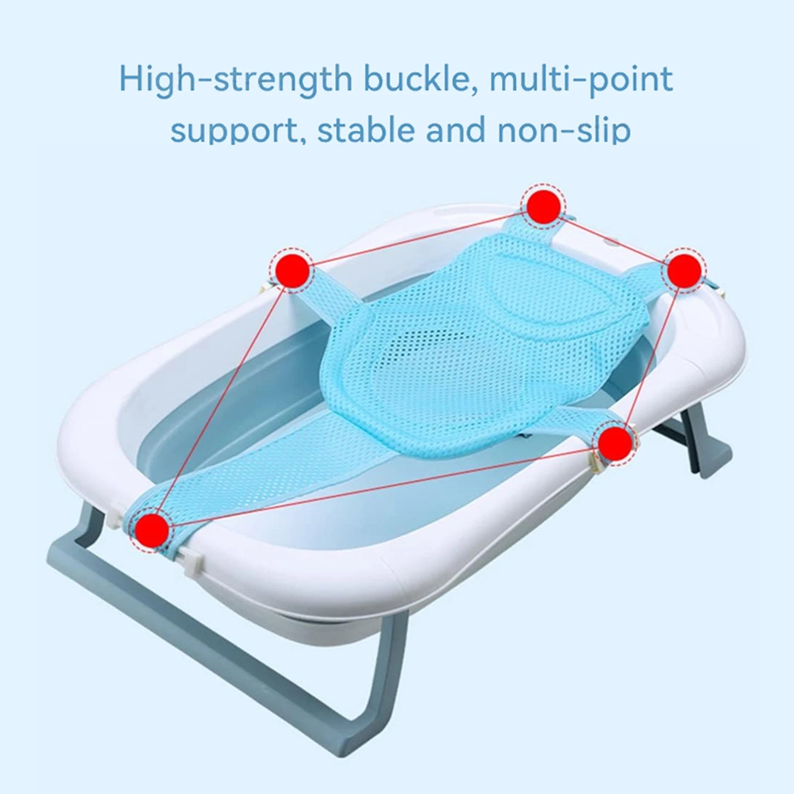 Baby Bath Net Support For Newborn Baby Bath Net Adjustable Anti Slip Bathtub Net Shower